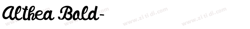 Althea Bold字体转换
